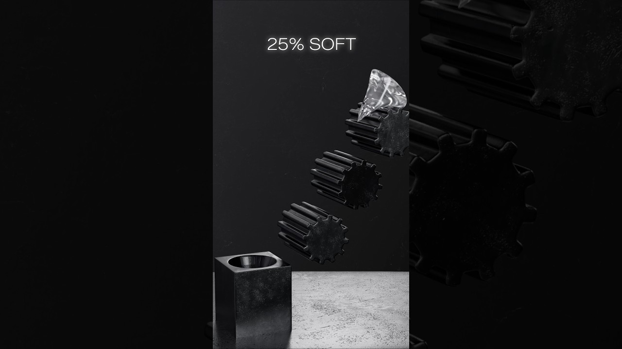 0% vs 100% Cone Softness 3D Soft Body Simulation #3d #shorts #blender