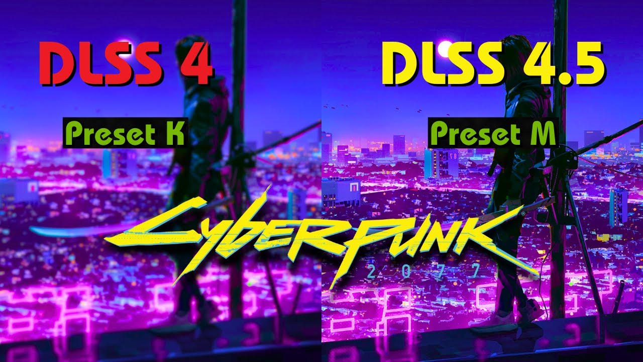 DLSS 4.5 vs 4.0 | RTX 4070 | 1440p | Cyberpunk 2077 | DLAA, DLSS Q, DLSS B, DLSS P, DLSS UP
