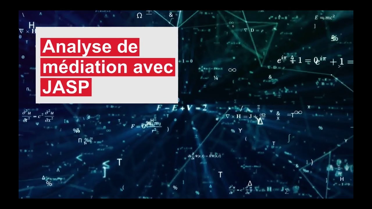 Analyse de médiation avec JASP