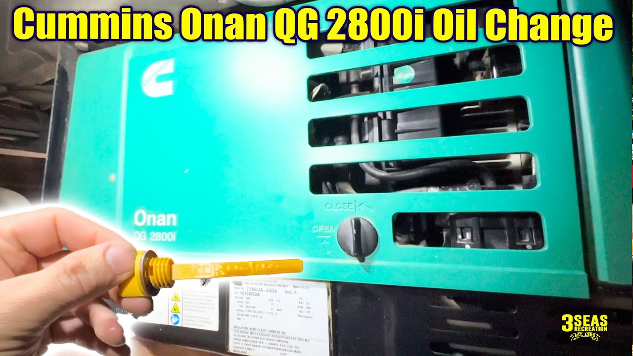 Cummins ONAN QG 2800i Generator (2.8HGLAA-8302A) Oil Change & Air Filter Service