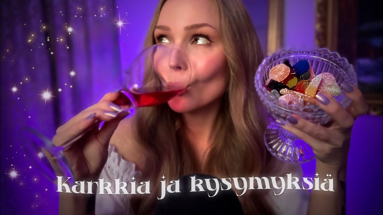 ASMR Suomi | Karkkia ja kysymyksiä sulle 🍬🍭 (Syömisääniä, Personal attention)