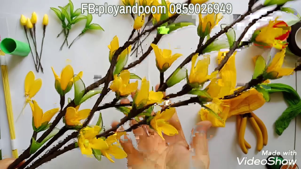 EP 189 : Forsythia How to stocking flower by ployandpoom