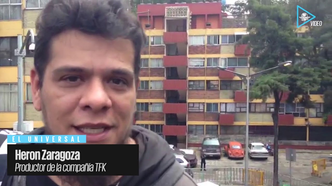 Productor de rock graba video durante el sismo
