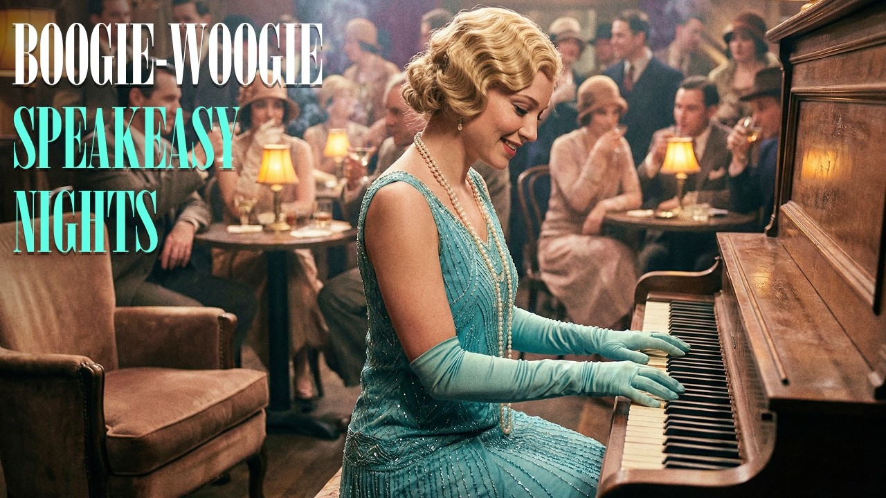 Boogie-Woogie Speakeasy Nights | Roaring 20s Piano Music with Flapper & Charleston Karaoke