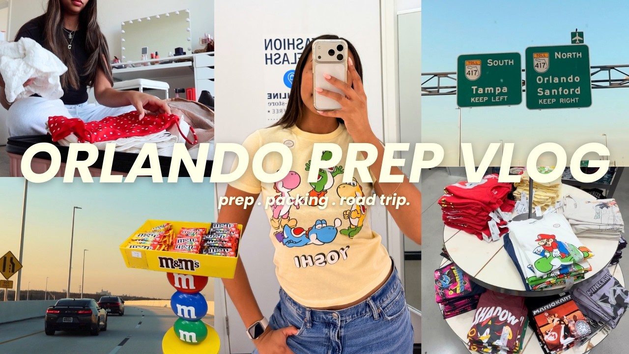 ORLANDO TRAVEL VLOG PT. 1🚘🗺️🧳 *prep, pack, road trip, etc!*