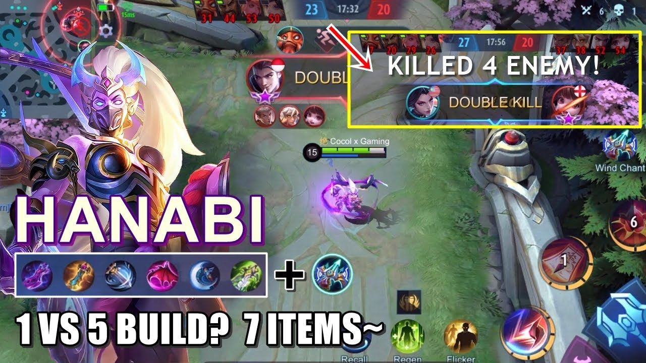 1 VS 5 KILLED 4 ENEMY?! TOP GLOBAL HANABI - SOLO RANK - MYTHIC RANK - S20