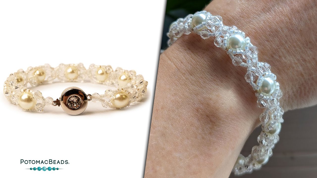Baby's Breath Bracelet - DIY Jewelry Making Tutorial by PotomacBeads