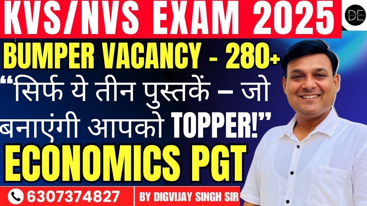 KVS- NVS PGT ECONOMICS BEST BOOKLIST | HOW TO CRACK KVS - NVS PGT ECONOMICS |