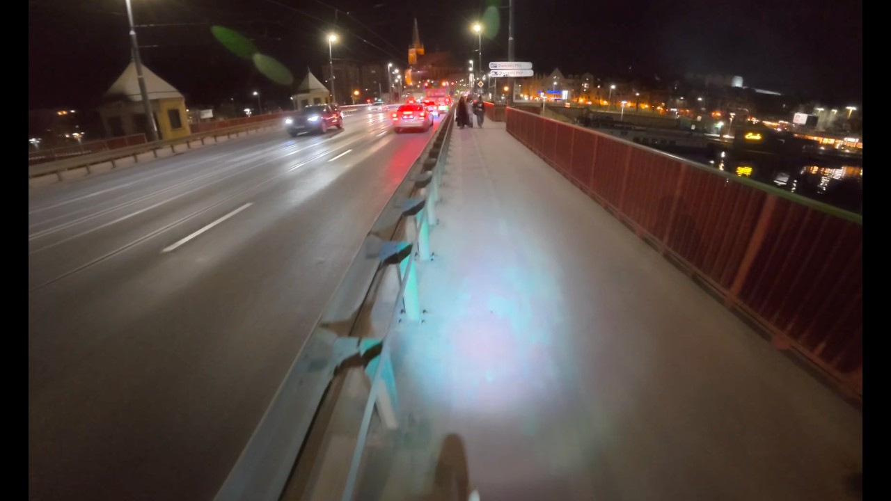 #3 Szczecin, March 13, 26. Night bike ride in Szczecin, (to the cat through the city center)