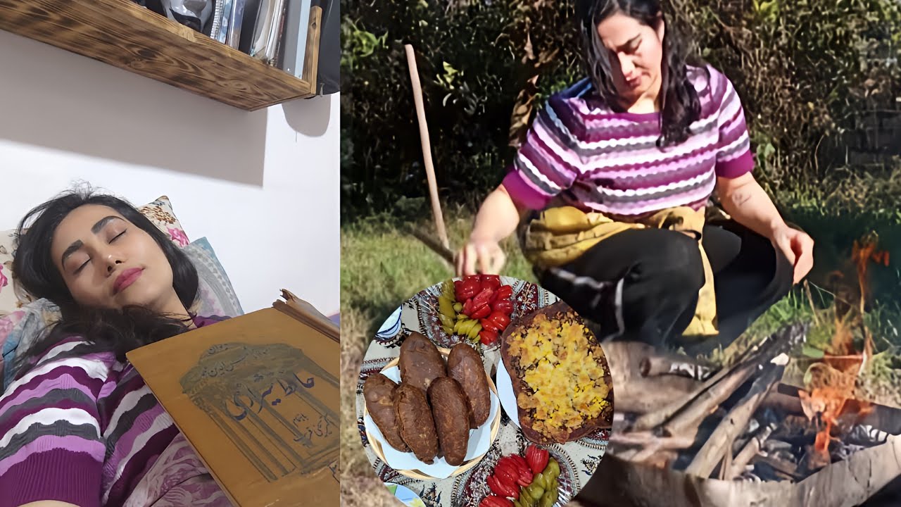 Village Girl in Iran Cooks Kashk o Bademjan & Prepares for Winter — Real Life Moments