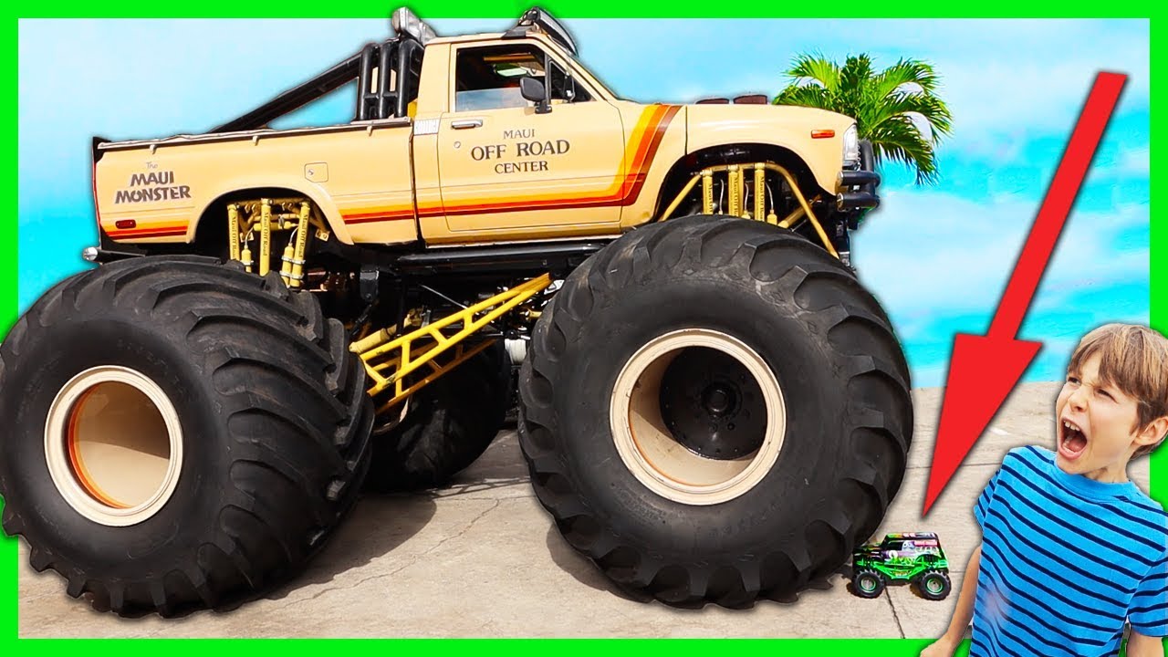 MAUI MONSTER TRUCK Vs RC GRAVE DIGGER + New Spy Gadgets