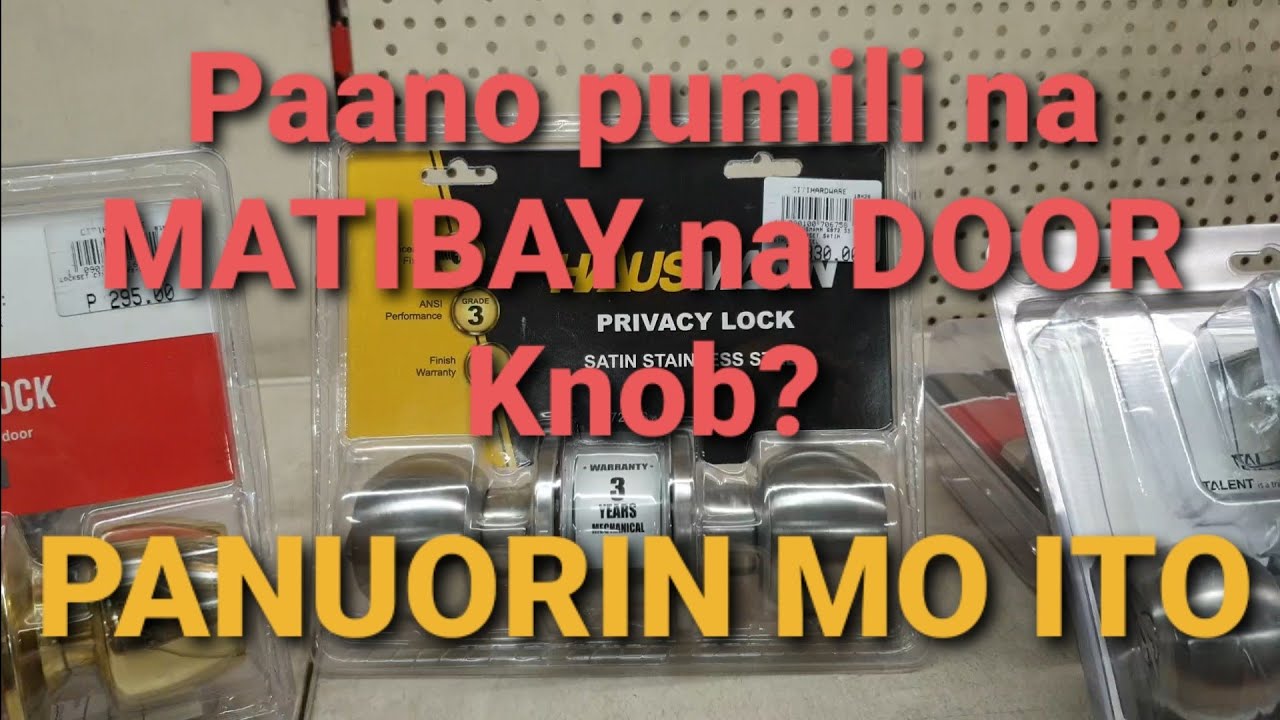 Importanteng malaman para ang DOOR KNOB mo nabili ay matibay. #CITIHARDWARE