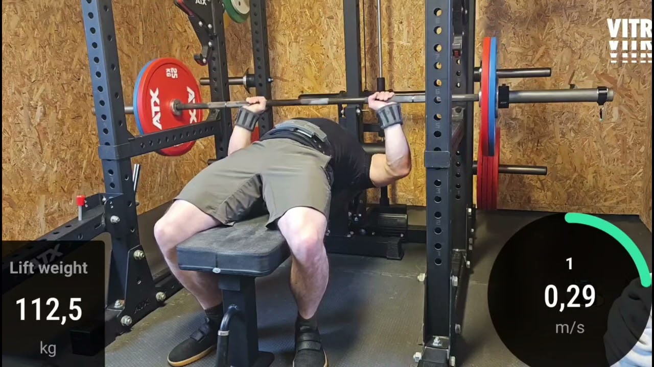 Close Grip Bench : 112,5kg x6@0,29m/s