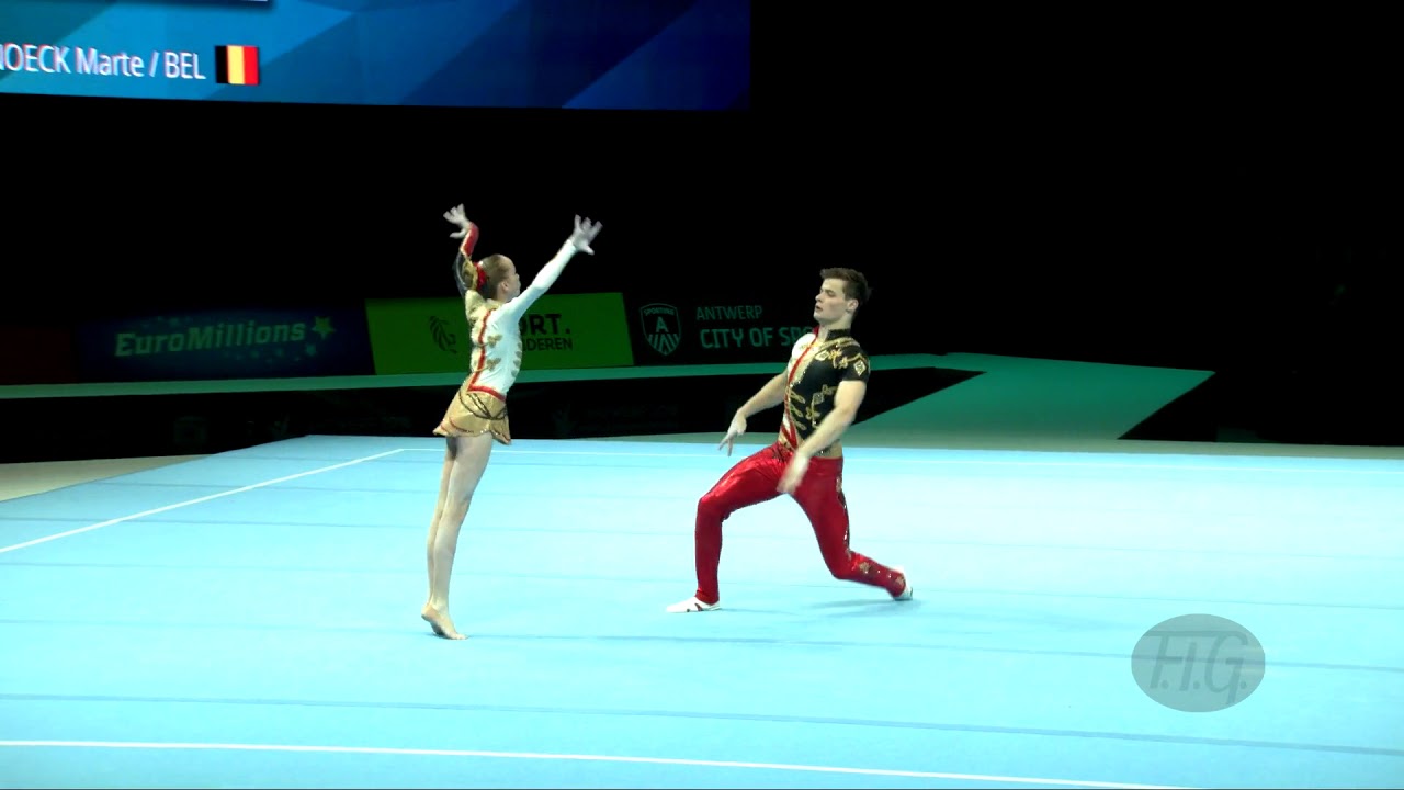 Belgium (BEL) - 2018 Acrobatic Worlds, Antwerpen (BEL) - Dynamic  Mixed Pair