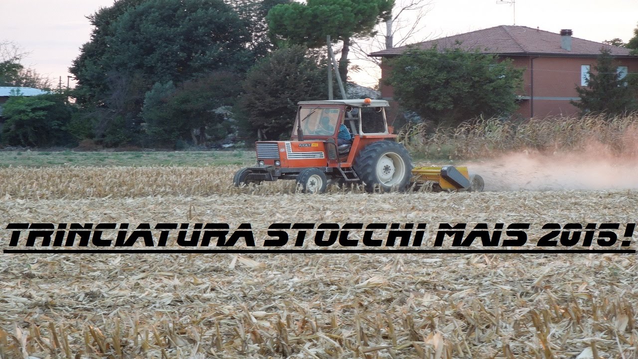 Trinciatura stocchi 2015 con Fiat 780 e trinciastocchi Zilli 260!!