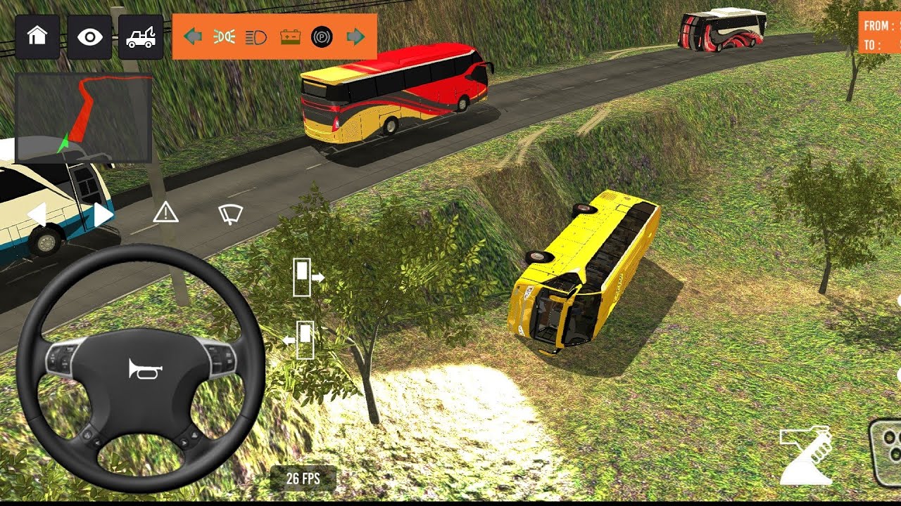 👍Real Bus Driving Game 🚍  Mountain Road Bus Simulator 2026 #bus #simulator #games indonesia@AAKZONES