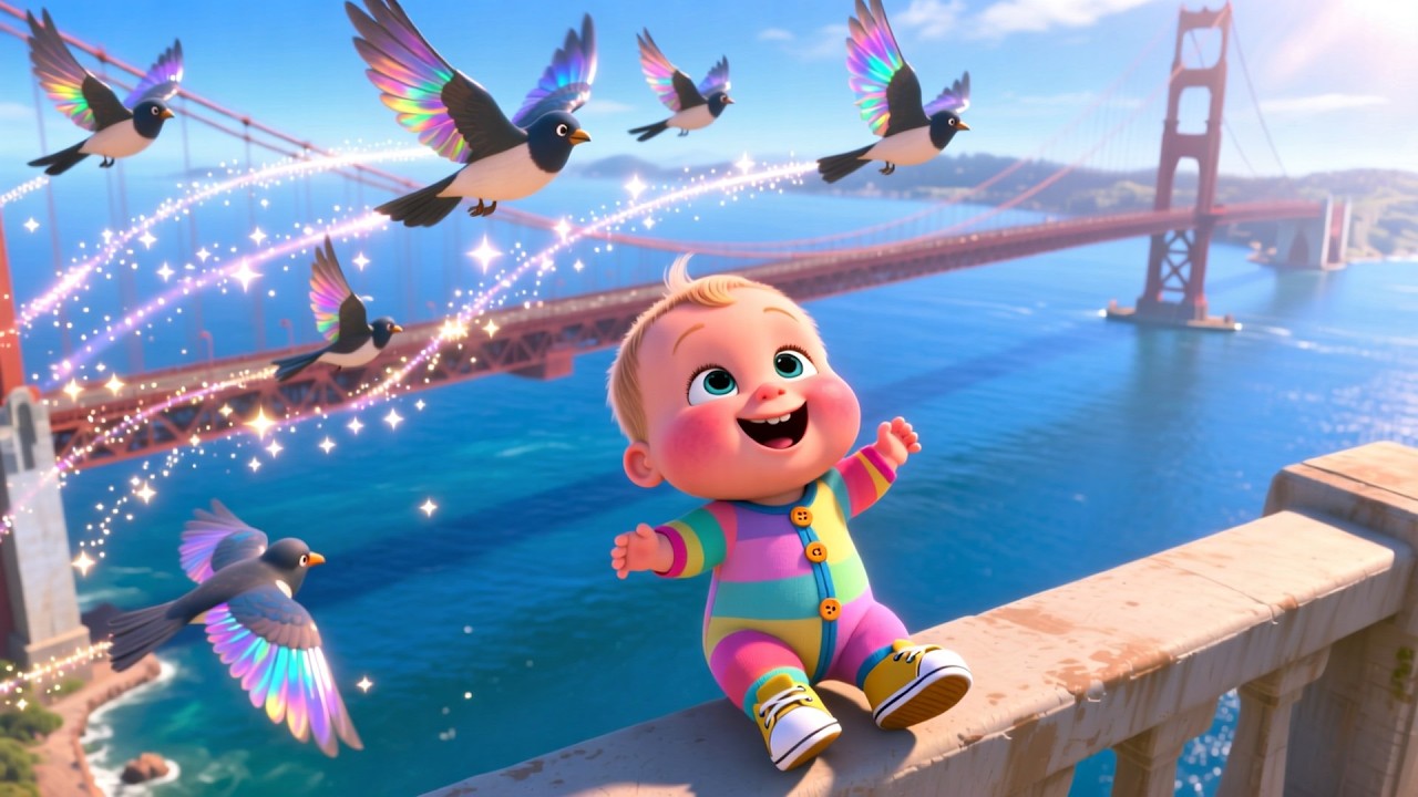 Golden Gate Bridge Adventure | Fun Kids Song for Toddlers | Iconic Landmark Rhyme