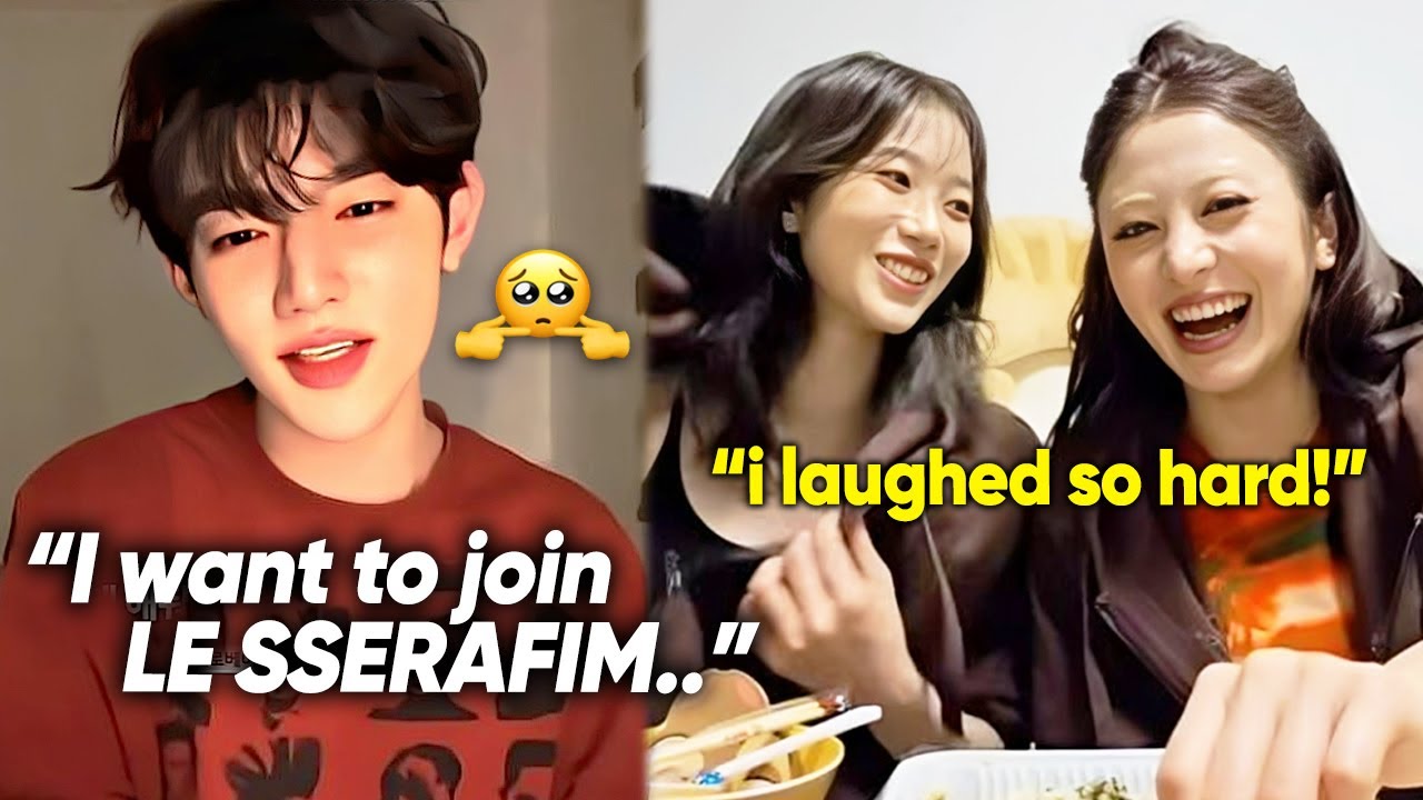 Zerobaseone ZHANGHAO wants to join LE SSERAFIM so badly (Yunjin burst into laughter)