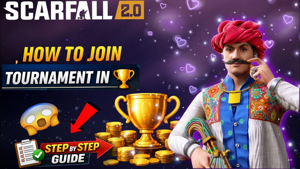 How To Join Tournament In ScarFall 2.0 🏆 | Step By Step Guide Complete Tutorial