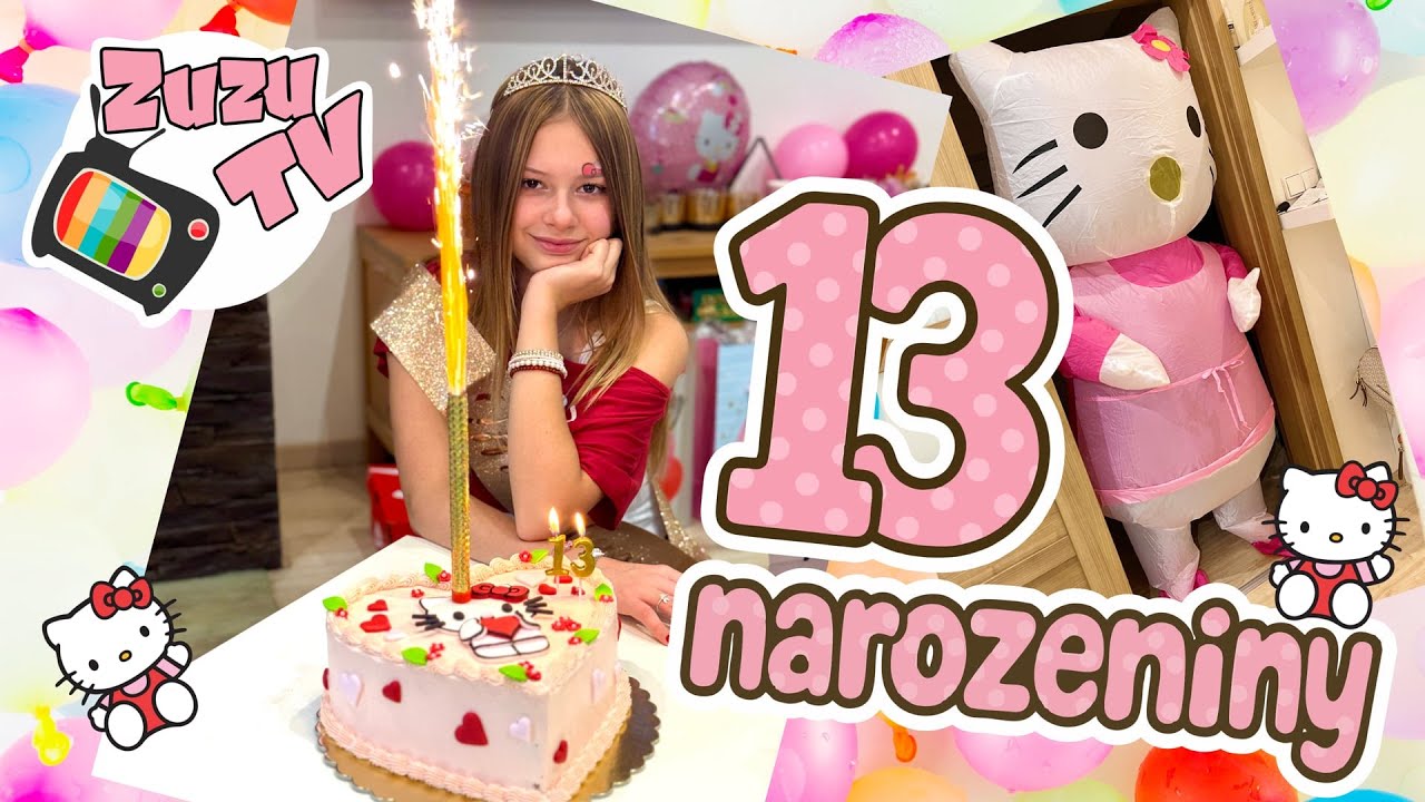🎂 ZUZKA SLAVÍ 13! 😍 Hello Kitty narozeniny plné překvapení 🎁🎈