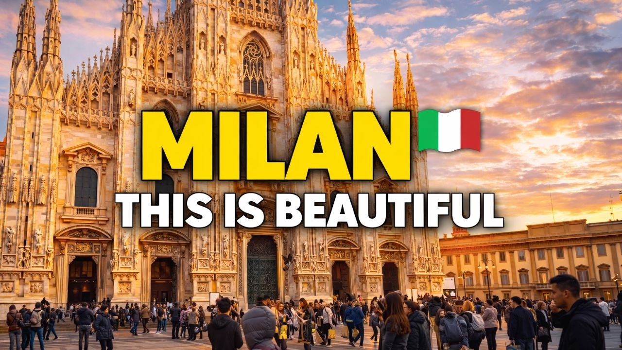 MILAN ITALY 🇮🇹 ONE OF THE MOST BEAUTIFIL CITIES IN ITALY 🇮🇹 TIME ▶ 145 with SUBTITLES ASMR 4K HD