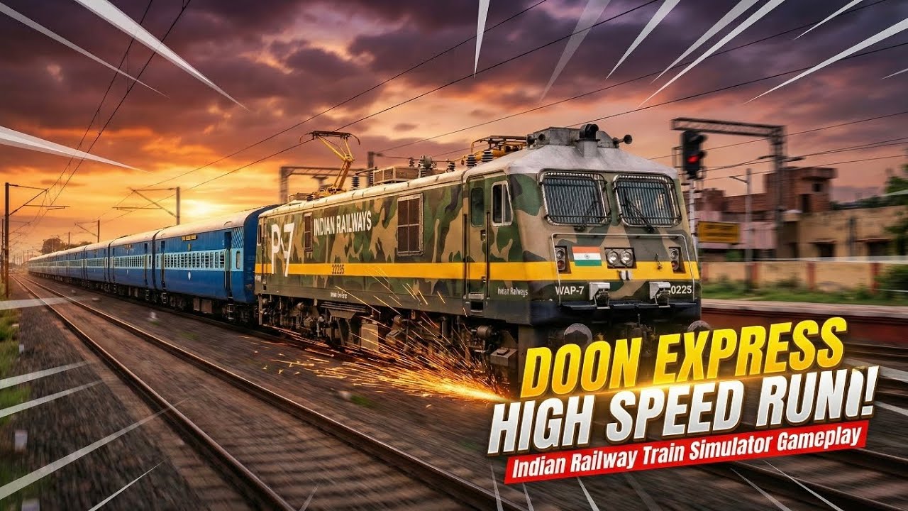 DOON EXPRESS High Speed Run 🚆⚡ WAP-7 Full Power | Indian Railway Train Simulator Gameplay