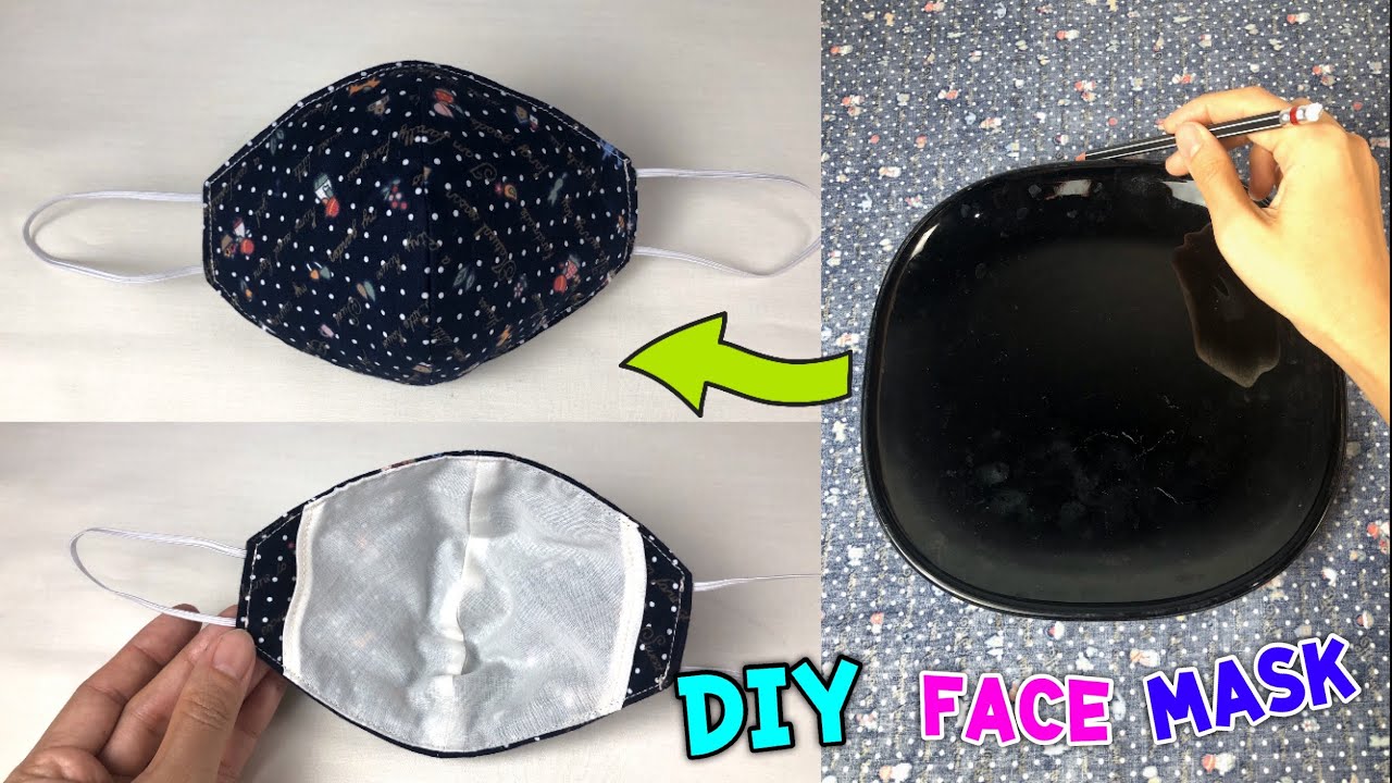 DIY Face Mask with easy pattern made from dish