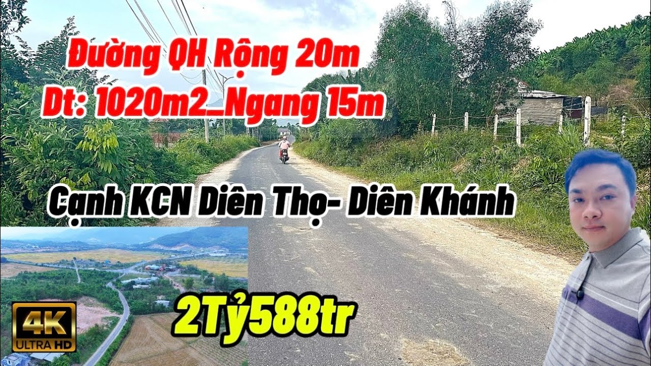 🔥CẮT LỖ 40%, SIÊU PHẨM ĐẦU TƯ ĐẤT MẶT TIỀN CẦU SUỐI RÚT, DIÊN THỌ, DIÊN KHÁNH – GIÁ CHỈ 2,7 TRIỆU/M²