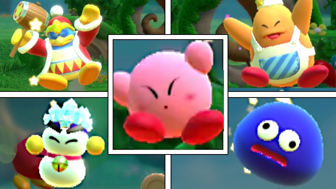 Kirby Star Allies: All Kirby's Friends Deaths & Game Over Screens