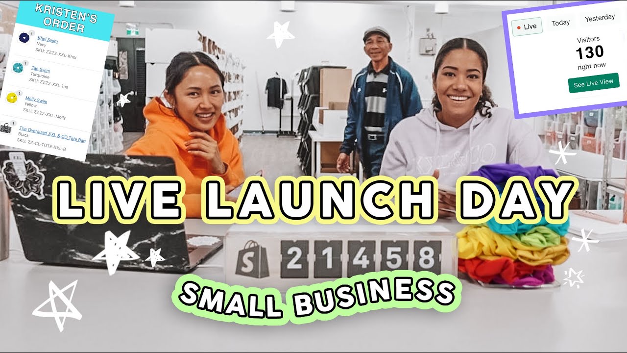 STUDIO VLOG #68 | LIVE PRODUCT LAUNCH DAY 🔥 SWIM SCRUNCHIES AND TOTE BAGS  ✨ Small Business