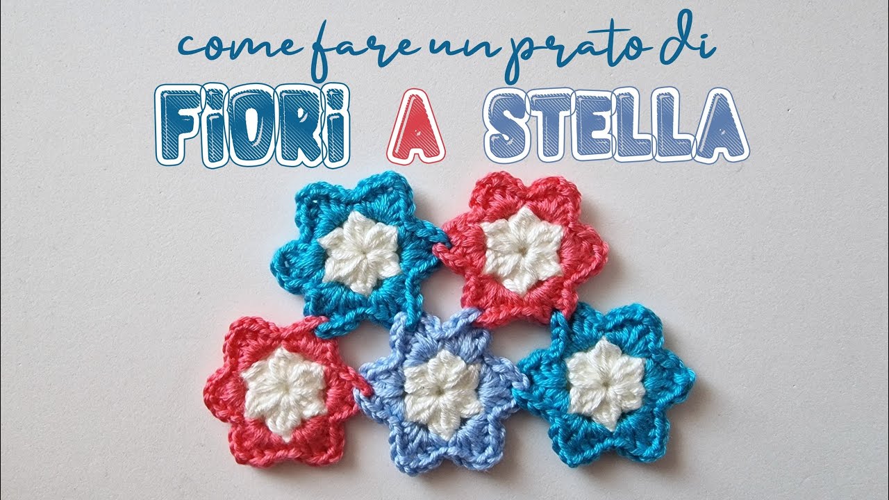 Uncinetto facile - tutorial dei fiori a stella che puoi unire senza cucire