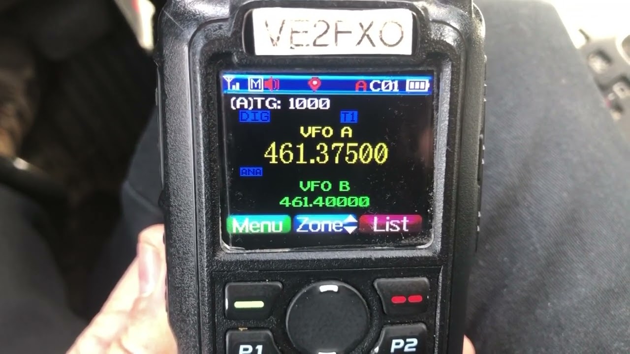 Fréquence cryptée sur un radio DMR