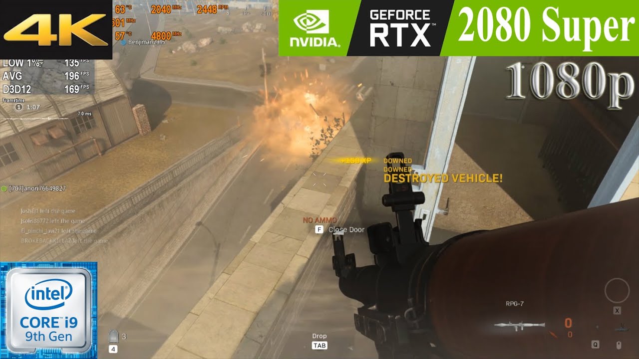 COD Warzone: RTX 2080 Super | 1080p | Normal Settings | FPS Gameplay Benchmark Battle Royale