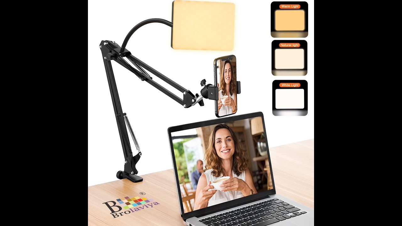 BROLAVIYA® Overhead Video Mobile Stand with 11 Inch Video LED Light with remote control