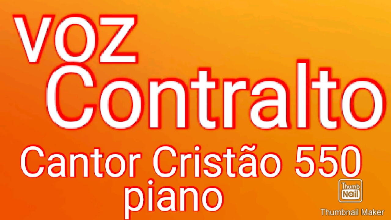 Cantor Cristão 550 Juventude,  notas voz Contralto