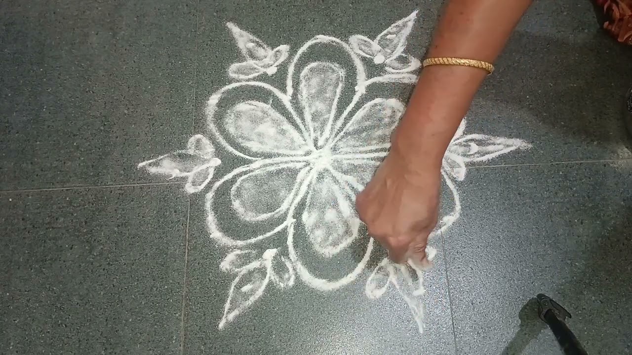 🌺 குட்டி கோலம் 🌺5.3 dots simple & easy pookolam#dailykolam #easykolam #rangoli #simplekolam #kolam  