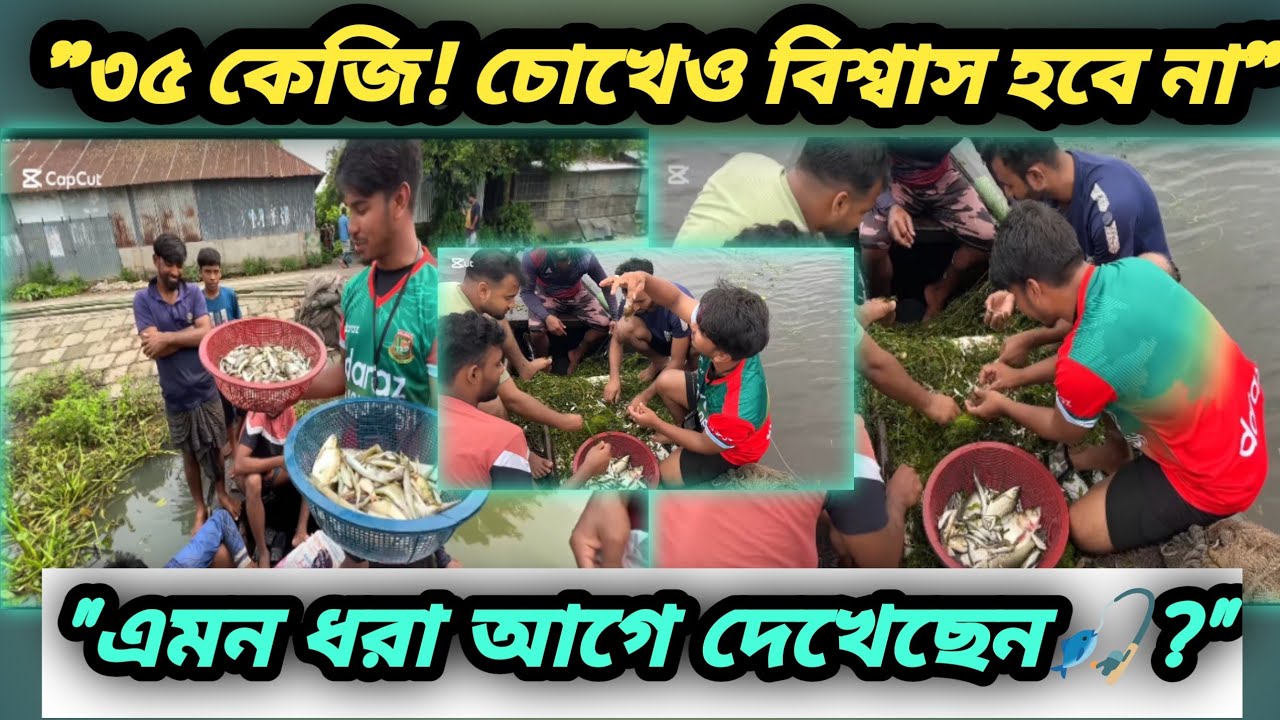 “৩৫ কেজি নদীর তাজা মাছ ধরা | River Fishing in Bangladesh | Fresh Fish”