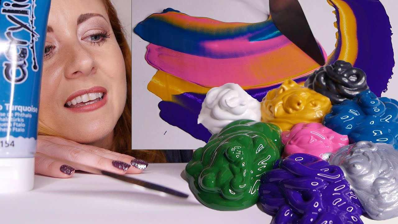 ASMR #Paintmixing | Satisfying Immersive Relaxation | Bottles, Paper, Swirls