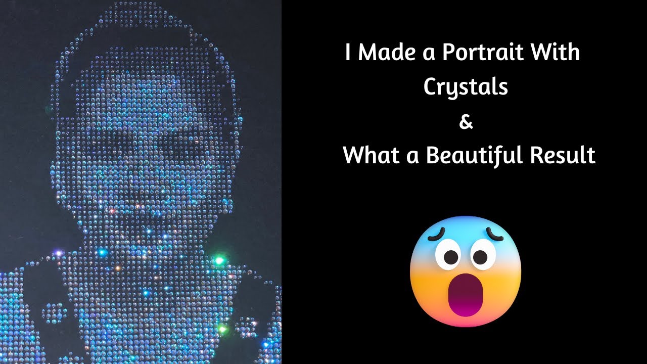 How to Make Crystal Portrait | Rhinestone Portrait | Diamond Portrait |AB Crystal Diamond Portrait