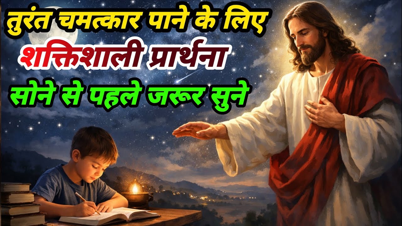 आज रात की शक्तिशाली प्रार्थना तुरंत चंगाई और चमत्कार के लिए प्रार्थनाPowerful Night Prayer in Jesus 