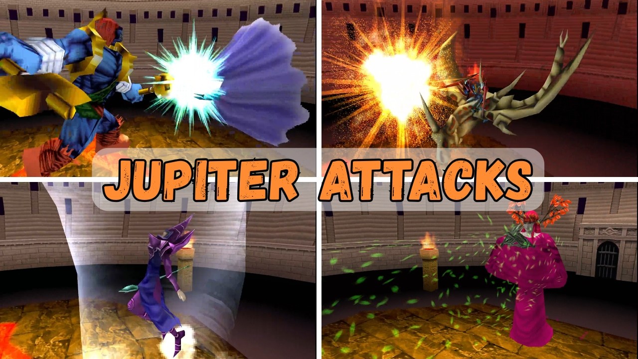 All 165 Jupiter Attacks [4K] - Yu-Gi-Oh! Forbidden Memories