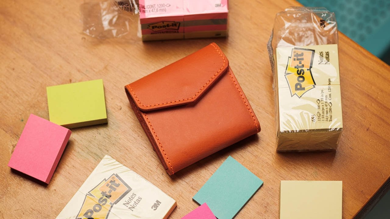 A Leather Sticky Note Cover? - LEATHER ASMR