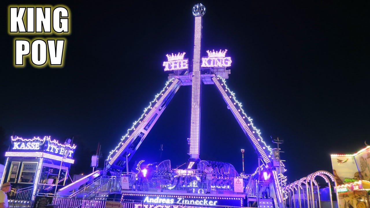 King POV (4K 60FPS), Rheinkirmes 2022 Technical Park Loop Fighter (Zinnecker) | Non-Copyright