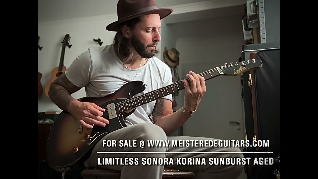 For sale @ www.MEISTEREDEGUITARS.com - 2024 Limitless Sonora Korina 2 P90 in aged 2-tone sunburst