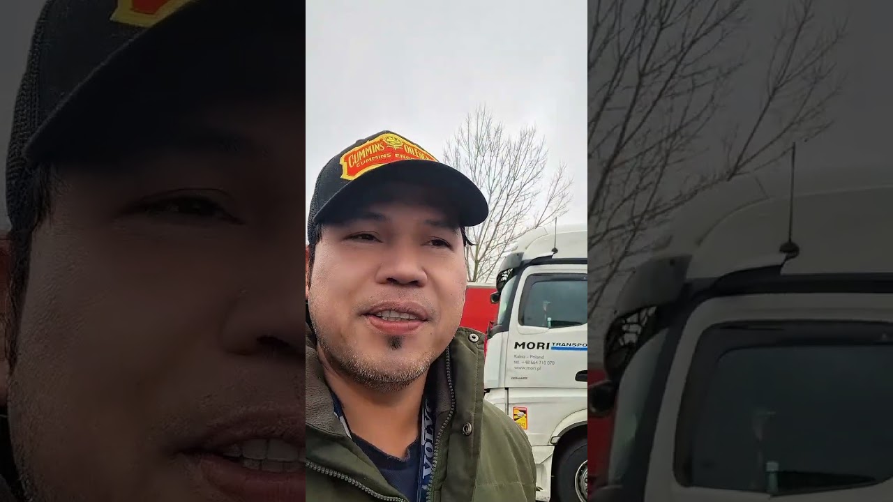 Helping truckers in truck parking Germany 🇩🇪#europe #truckers #germany #roadlife #truckerlife 