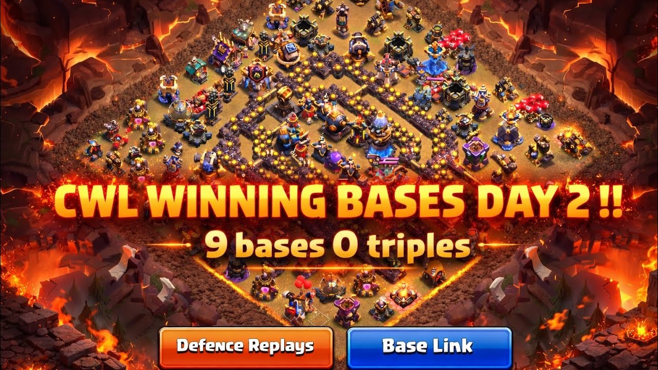 We WON CWL Day 2 With These TH18 Bases... 💀 All Links Inside!