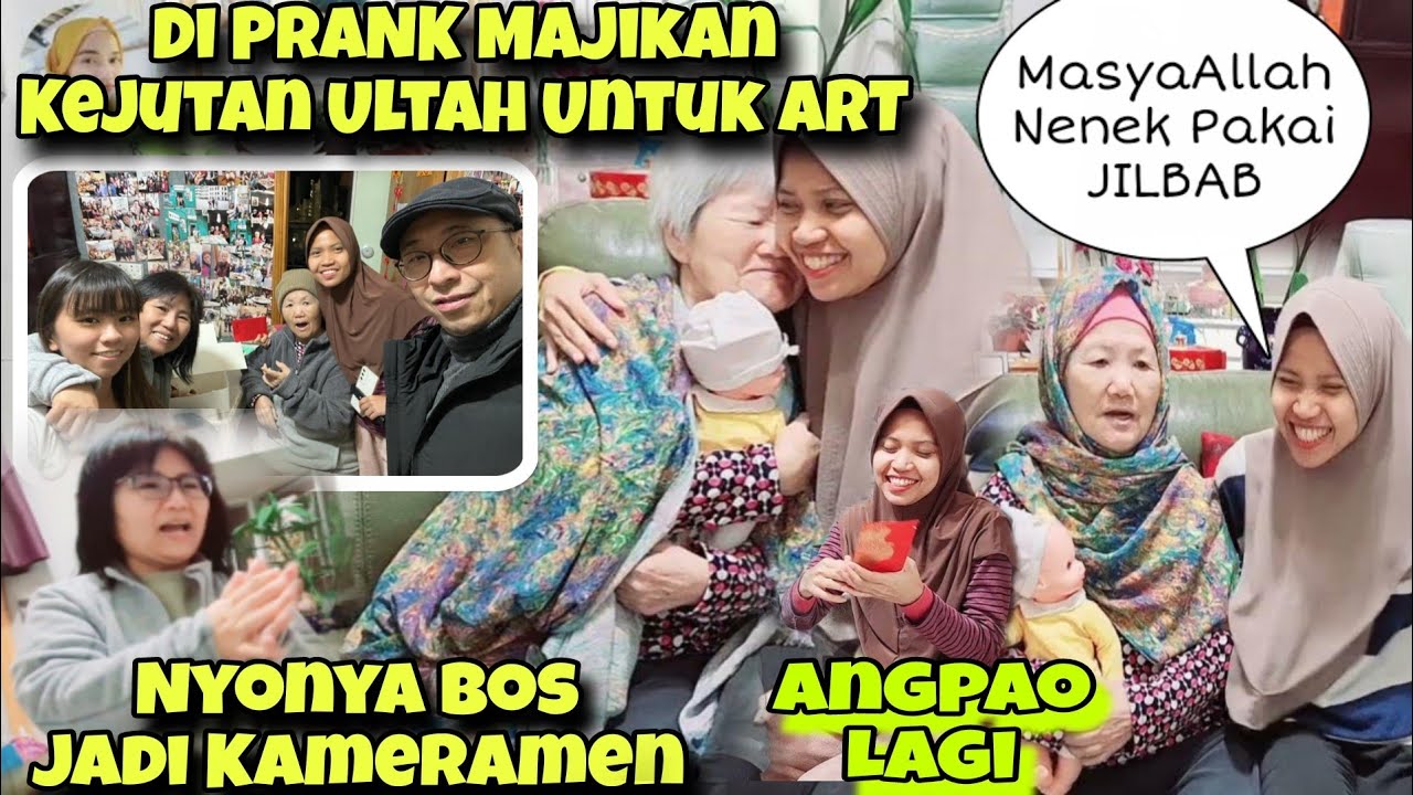 PRANK⁉️SURPRISE ULTAH ART DARI NYONYA BOS DAN SUAMINYA‼️DAPAT ANGPAO MERAH LAGI DAN KEJUTAN KUE
