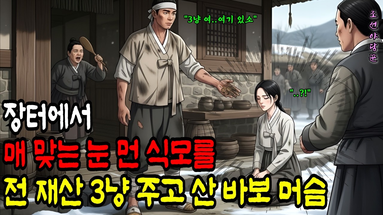 전 재산 세 냥 주고 눈먼 각시를 산 바보 숯장이, 그 여인의 눈이 떠지던 날 고을이 발칵 뒤집혔다