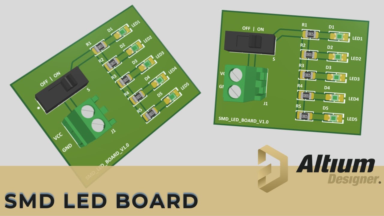 PCB Design with Altium: SMD LED BOARD | Altium Designer ile PCB Tasarım: SMD Led Kartı #Shorts