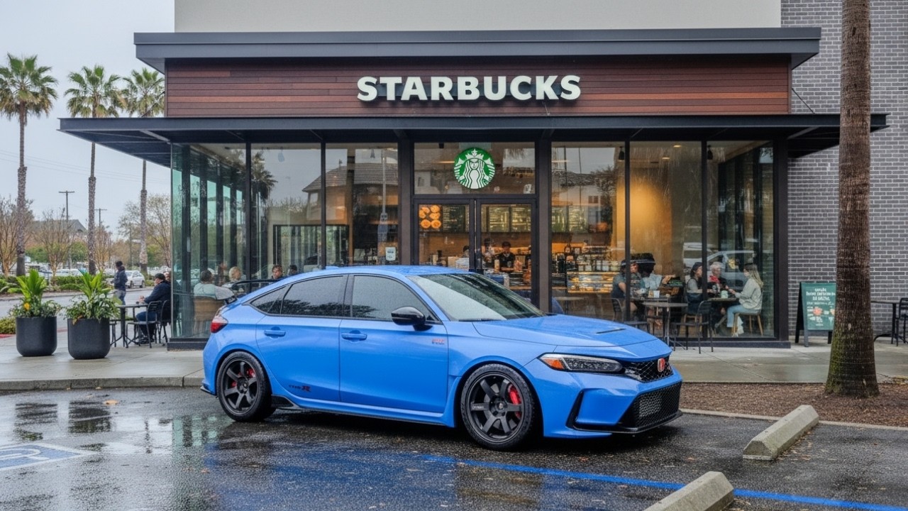 Morning POV: Starbucks Coffee run in my Honda Civic Type R (CINEMATIC)
